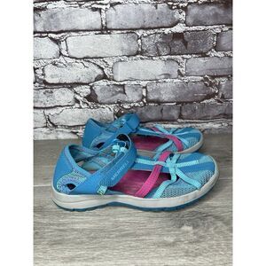 Merrellb61594 Blue Textile Synthetic Mesh Maryjane Strap Shoes Women 5M US/36EU
